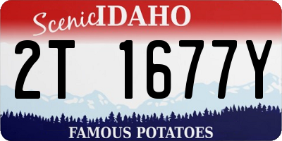 ID license plate 2T1677Y