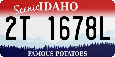 ID license plate 2T1678L