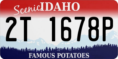 ID license plate 2T1678P