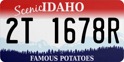 ID license plate 2T1678R