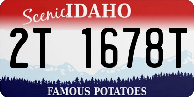 ID license plate 2T1678T