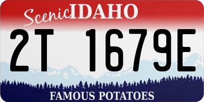 ID license plate 2T1679E