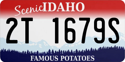 ID license plate 2T1679S