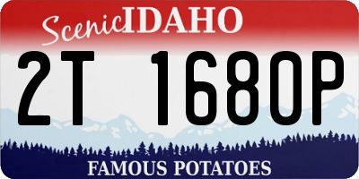 ID license plate 2T1680P