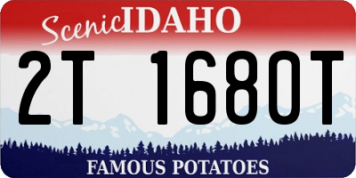 ID license plate 2T1680T