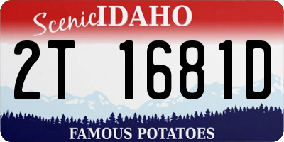 ID license plate 2T1681D