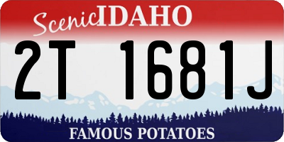 ID license plate 2T1681J