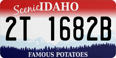 ID license plate 2T1682B