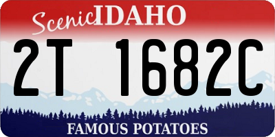 ID license plate 2T1682C