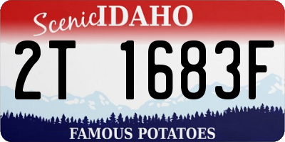 ID license plate 2T1683F