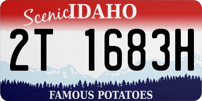 ID license plate 2T1683H