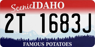 ID license plate 2T1683J