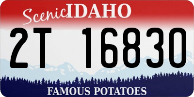 ID license plate 2T1683O