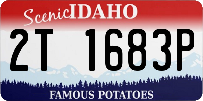 ID license plate 2T1683P