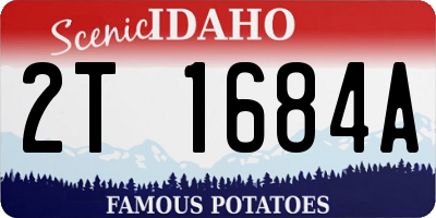 ID license plate 2T1684A