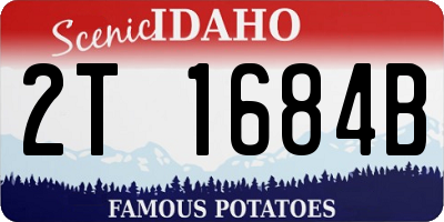 ID license plate 2T1684B