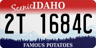 ID license plate 2T1684C