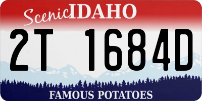 ID license plate 2T1684D