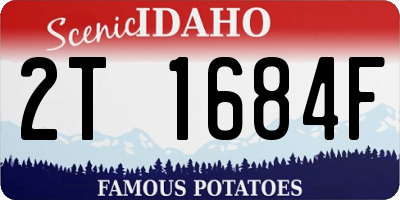 ID license plate 2T1684F