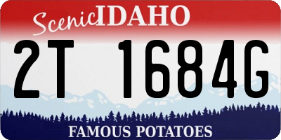 ID license plate 2T1684G
