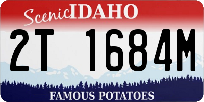 ID license plate 2T1684M