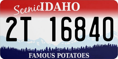 ID license plate 2T1684O