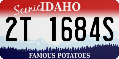 ID license plate 2T1684S