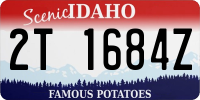 ID license plate 2T1684Z