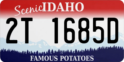 ID license plate 2T1685D