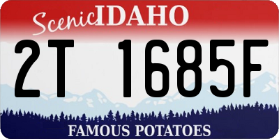 ID license plate 2T1685F