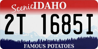 ID license plate 2T1685I