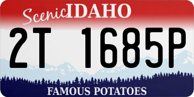 ID license plate 2T1685P
