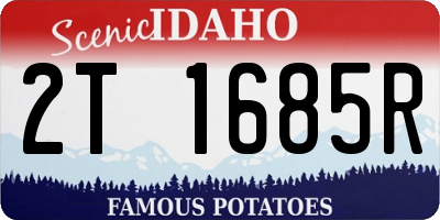 ID license plate 2T1685R