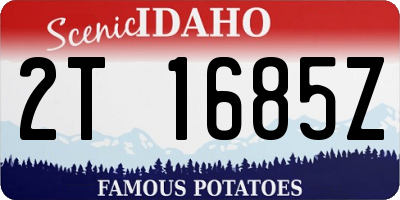 ID license plate 2T1685Z