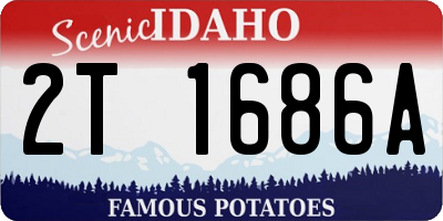 ID license plate 2T1686A