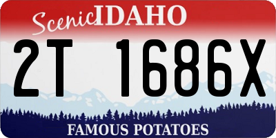ID license plate 2T1686X