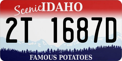 ID license plate 2T1687D