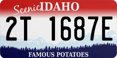 ID license plate 2T1687E