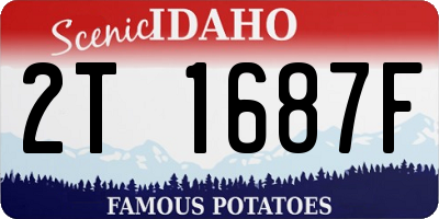 ID license plate 2T1687F