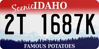 ID license plate 2T1687K