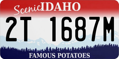 ID license plate 2T1687M
