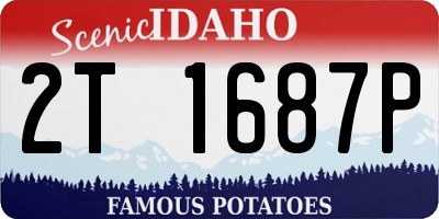 ID license plate 2T1687P