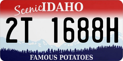 ID license plate 2T1688H