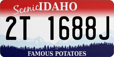ID license plate 2T1688J