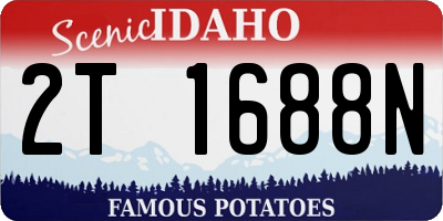 ID license plate 2T1688N