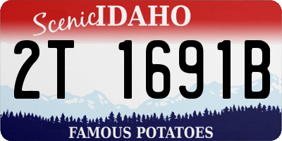 ID license plate 2T1691B