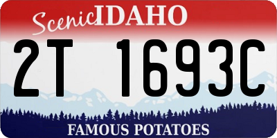 ID license plate 2T1693C