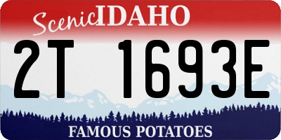 ID license plate 2T1693E