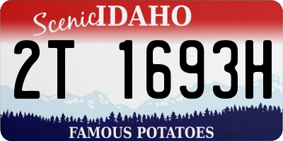 ID license plate 2T1693H