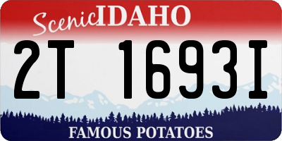 ID license plate 2T1693I
